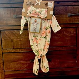 Baby Essentials Headband and Gown for newborn.